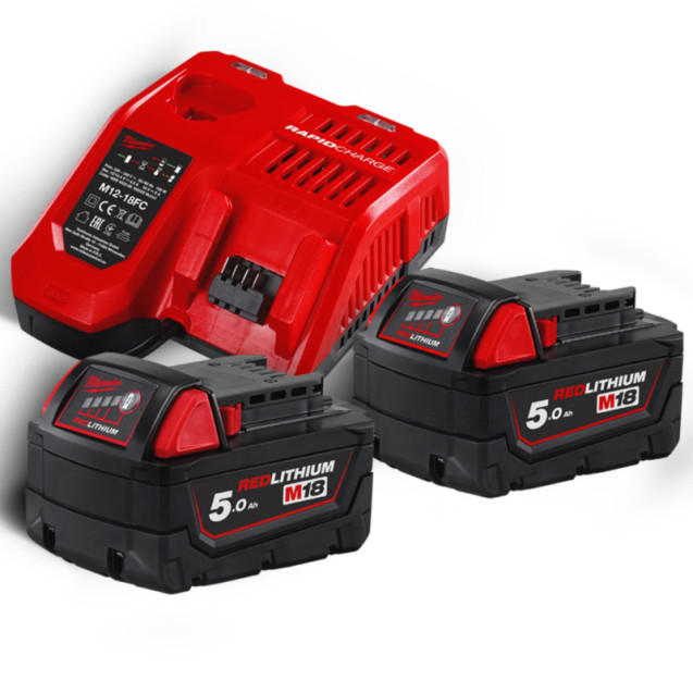 Энергокомплект M18 NRG-502С (В5 2шт; з/у M12-18FC) MILWAUKEE
