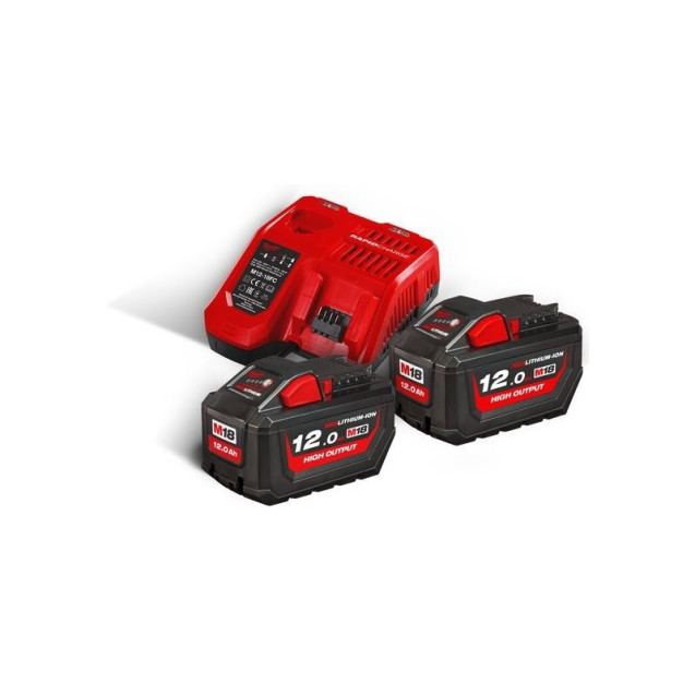 Акумулятор Li-Ion M18 HNRG-122 (НВ12 2шт; з/у M12-18FC) + Акумулятор Li-Ion M12 B6 MILWAUKEE 4933