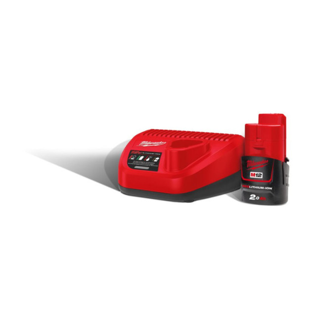 Акумулятор Li-Ion MILWAUKEE, M12 NRG-201 (+ заряд.пристрій, 1 акум.Х 2Аг) Акумулятор Li-Ion MILWAUKEE, M12 NRG-201 (+ заряд.пристрій, 1 акум.Х 2Аг)
