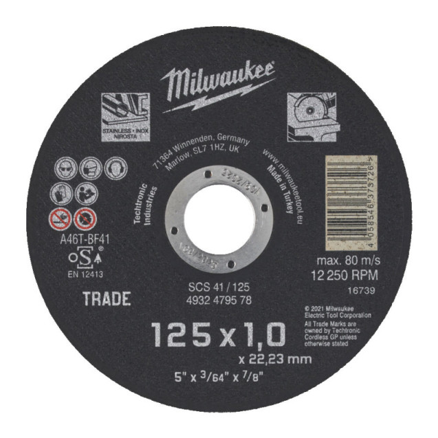 Круг отрезной SCS 41/230х1,9 мм MILWAUKEE