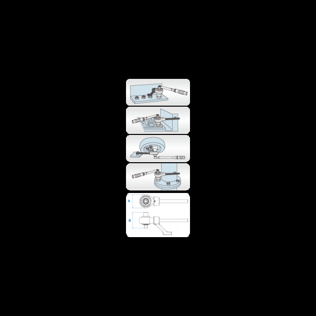 Мультипликатор 1/2"F x 3/4"M (5:1) усилие 300-1500 Нм