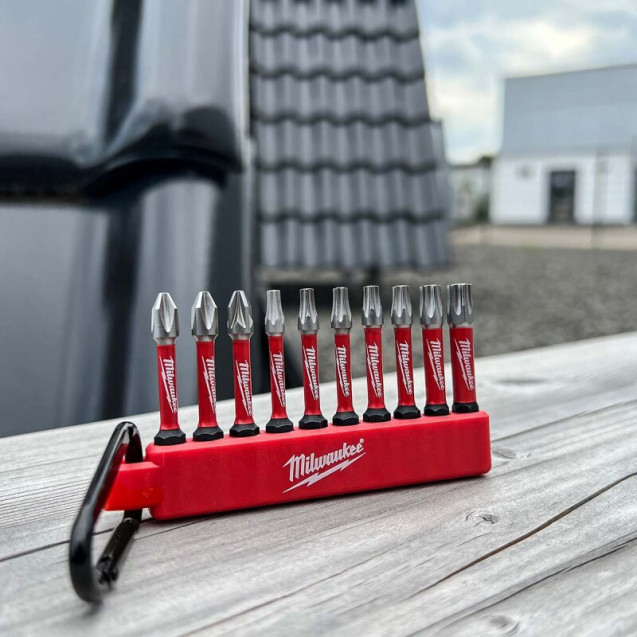 Набір біт і тримачів з карабином ShW (2 x PH2/ 1 x PZ2/ 1 x TX15/ 2 x TX20/ 2 x TX30/ 1 x TX40)