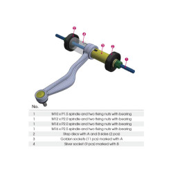 Набор для снятия и установки втулок (сайлентблоков) 26 предметов