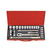 Набор торцевых головок с принадлежностями 1/2 , двенадцатигранные, 10-32 мм, 24 предмета KING TONY 4032MR