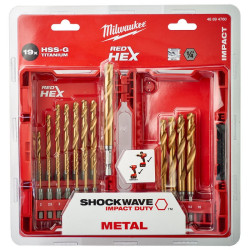 Набір свердл по металлу Milwaukee RedHEX HSS-G TiN (19 шт) Набір свердл по металлу Milwaukee RedHEX HSS-G TiN (19 шт)