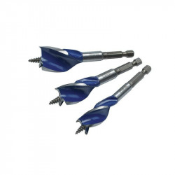 Набор коротких свёрл по дереву Blue Groove 6X, 3шт. : /16/20/25 мм, IRWIN Набор коротких свёрл по дереву Blue Groove 6X, 3шт. : /16/20/25 мм, IRWIN