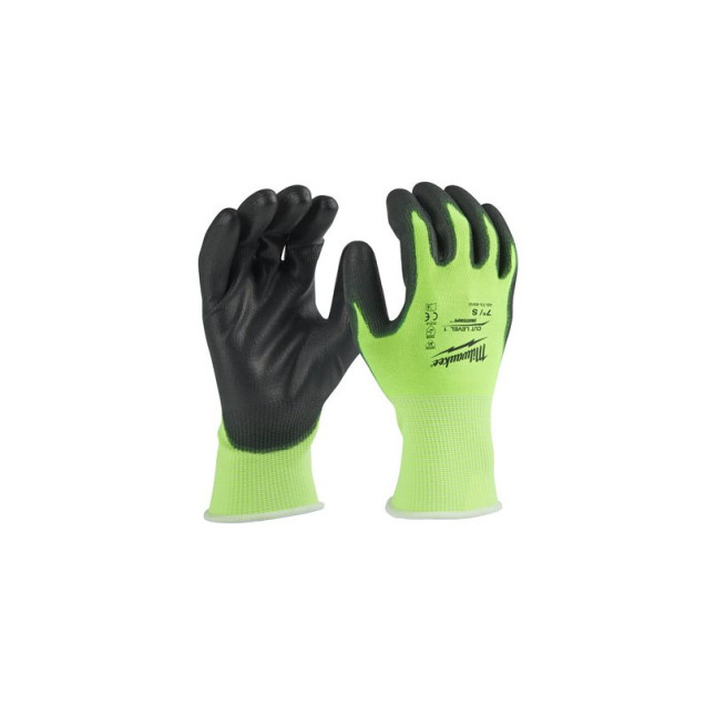 Перчатки Hi-Vis с уровнем сопротивления порезам 1  размер M/8 - (Многоштучная упаковка - 12 пар)