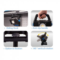 Переносной прожектор с ручкой 40W COB Bluetooth Переносной прожектор с ручкой 40W COB Bluetooth