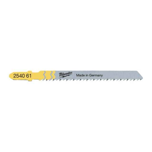 Полотна для лобзика T101B MILWAUKEE, 75мм/ крок зуба 2,5мм, (5шт), (деревина, чистий різ)