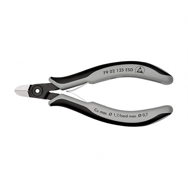 Прецизійні кусачки бокові для електроніки KNIPEX 79 02 125 ESD
