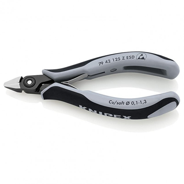 Прецизійні кусачки бокові для електроніки KNIPEX 79 42 125 Z ESD