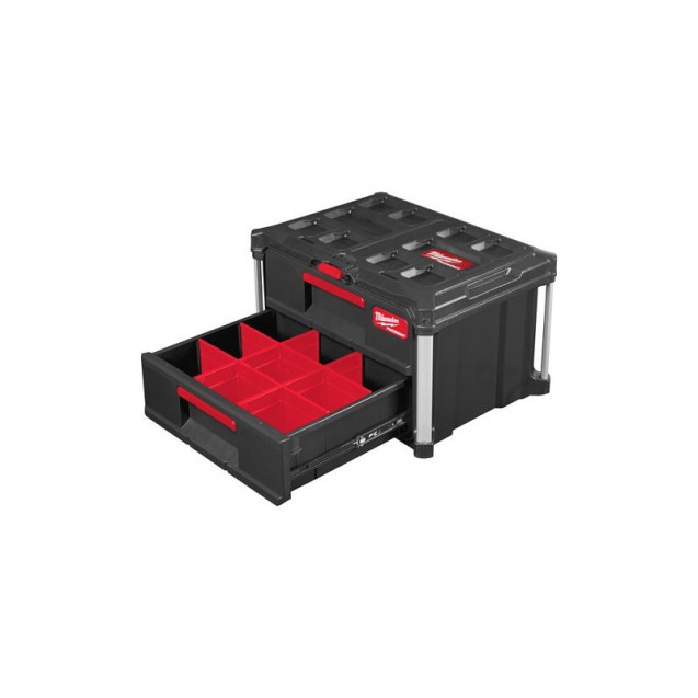 Ящик PACKOUT MILWAUKEE з 2-ма висувними відсіками Ящик PACKOUT MILWAUKEE з 2-ма висувними відсіками