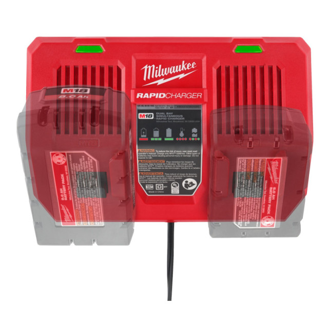 Зарядний пристрій MILWAUKEE, M18 DFC Turbo (для 2х акум. М18) Зарядний пристрій MILWAUKEE, M18 DFC Turbo (для 2х акум. М18)