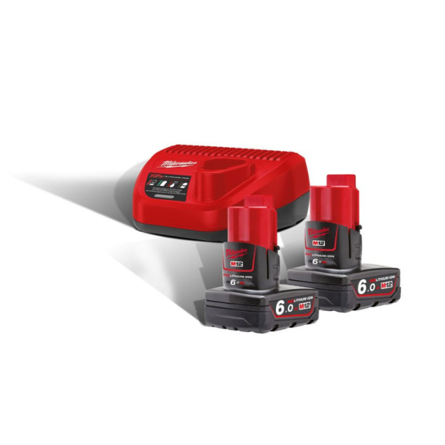 Аккумулятор Li-Ion MILWAUKEE, M12 NRG-602 (+ заряд.пристрій, 2 акум.Х 6Аг) Аккумулятор Li-Ion MILWAUKEE, M12 NRG-602 (+ заряд.пристрій, 2 акум.Х 6Аг)