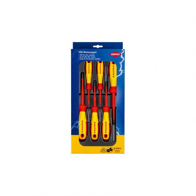 Набор диэлектрических отверток с зауженным рабочим концом KNIPEX 00 20 12 V03, Phillips/Pozidriv Набор диэлектрических отверток с зауженным рабочим концом KNIPEX 00 20 12 V03, Phillips/Pozidriv