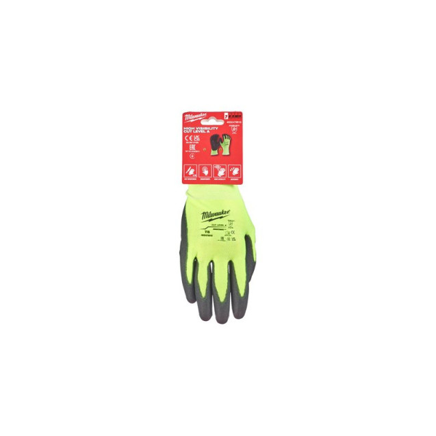 Перчатки Hi-Vis с уровнем сопротивления порезам 1  размер L/9 - (Многоштучная упаковка - 12 пар)