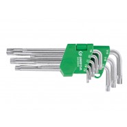 Набор Torx 8 ед. (Т5-Т20) с отв. Г-образных удлиненых Набор Torx 8 ед. (Т5-Т20) с отв. Г-образных удлиненых