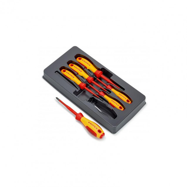 Набор диэлектрических отверток с зауженным рабочим концом KNIPEX 00 20 12 V03, Phillips/Pozidriv Набор диэлектрических отверток с зауженным рабочим концом KNIPEX 00 20 12 V03, Phillips/Pozidriv