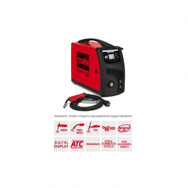 Сварочный полуавтомат Telwin TECHNOMIG 215 DUAL SYNERGIC 230V Сварочный полуавтомат Telwin TECHNOMIG 215 DUAL SYNERGIC 230V