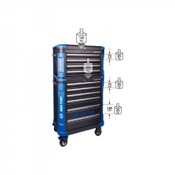 Тележка инструментальная на колесах усиленная. 6+4 полок Тележка инструментальная на колесах усиленная. 6+4 полок