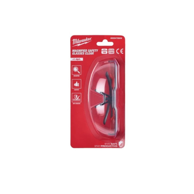Очки защитные MAGNIFIED с зоной коррекции +2.5 MILWAUKEE 4932478912