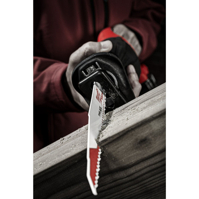 Полотно для шаб. пили AX FANG TIP MILWAUKEE, 230мм/ крок зуба 5,0мм, (5шт), (деревина з цвяхами)