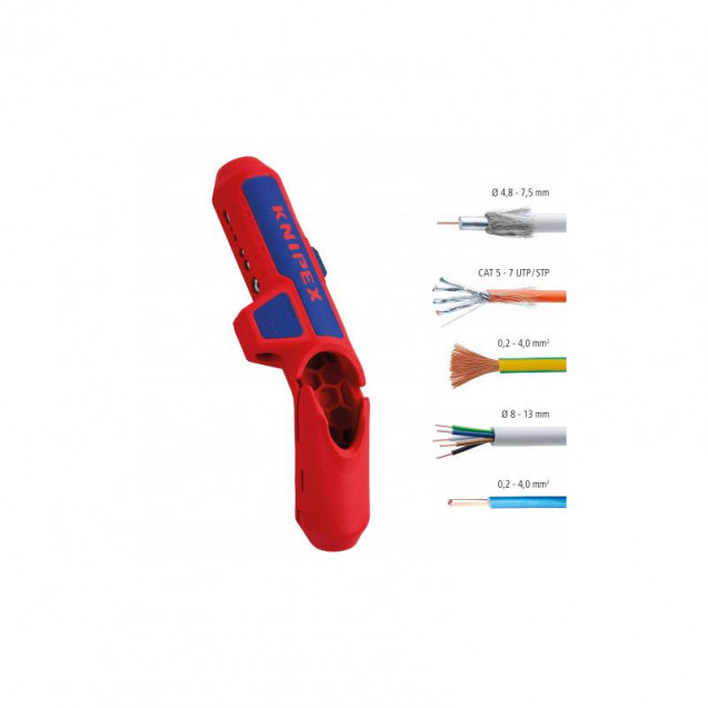 Универсальный инструмент для удаления оболочки Knipex ErgoStrip 16 95 01 SB