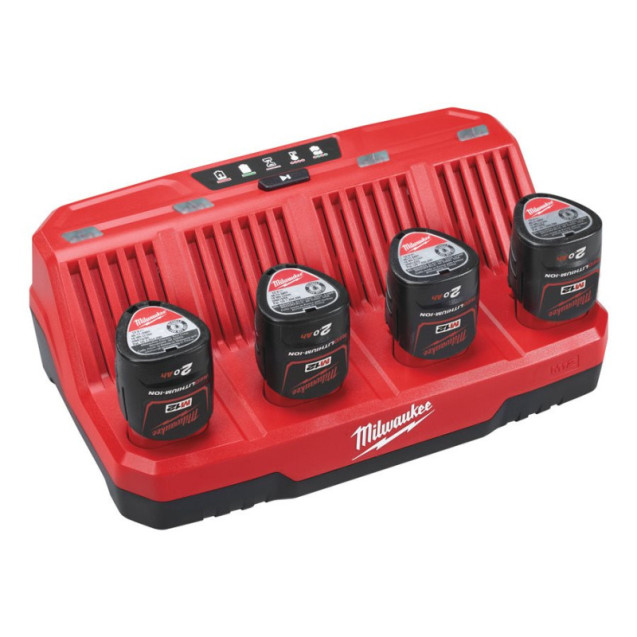Зарядний пристрій MILWAUKEE, M12 C4 (для 4х акум. М12) Зарядний пристрій MILWAUKEE, M12 C4 (для 4х акум. М12)