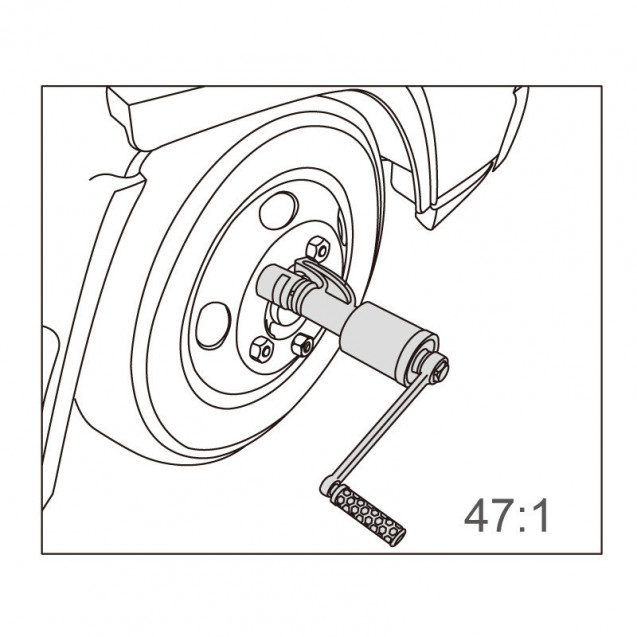 Ключ редукторный для грузовиков 1 + головки 32 и 33 (47 к 1) KING TONY 3488A03MP