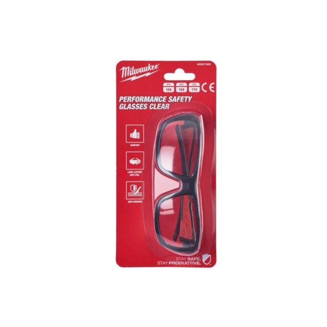 Очки защитные PERFORMANCE с покрытием AS/AF (Прозрачные) MILWAUKEE 4932471883