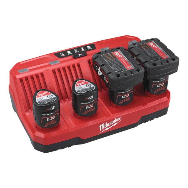 Зарядний пристрій MILWAUKEE, M12 C4 (для 4х акум. М12) Зарядний пристрій MILWAUKEE, M12 C4 (для 4х акум. М12)