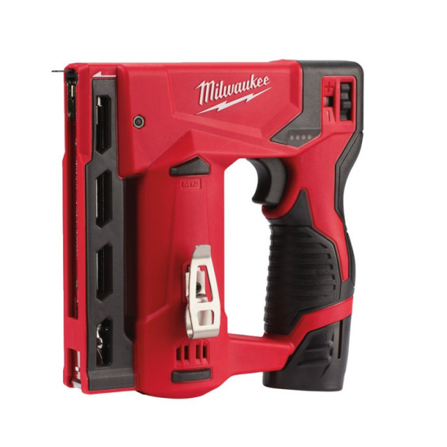 Степлер акумуляторний MILWAUKEE, M12 BST-202X (+ заряд.пристрій, 2 акум.X 2Аг,   HD кейс)