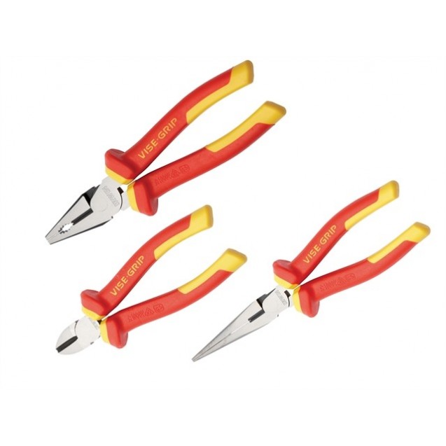 Набор плоскогубцев диэлектрических IRWIN 3pcs set (6"Diag/7"Comb/8"LN) VDE 1000V
