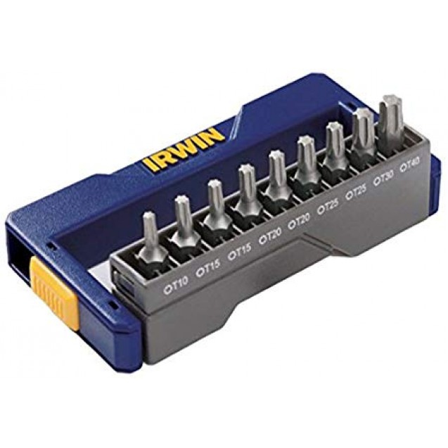 Набор бит в футляре 9+1 (T10/2xT15/2xT20/2xT25/T30/T40), IRWIN