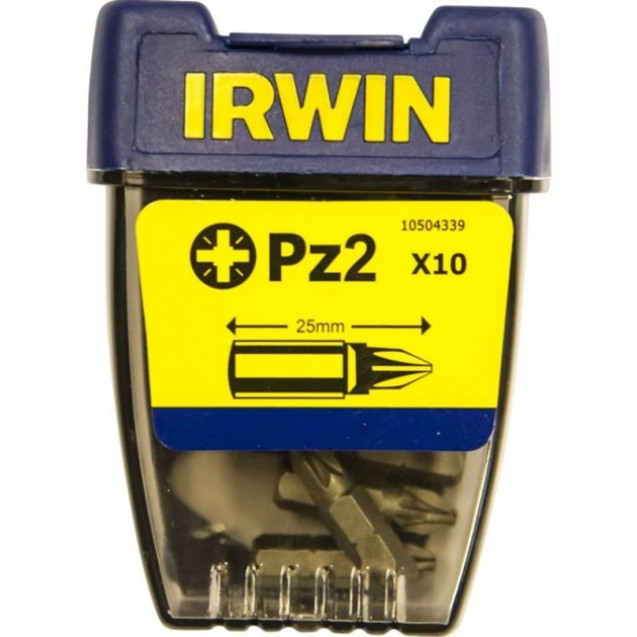 Бита Pozidriv INSERT BIT 1/4"/25мм PZ2 10шт, IRWIN