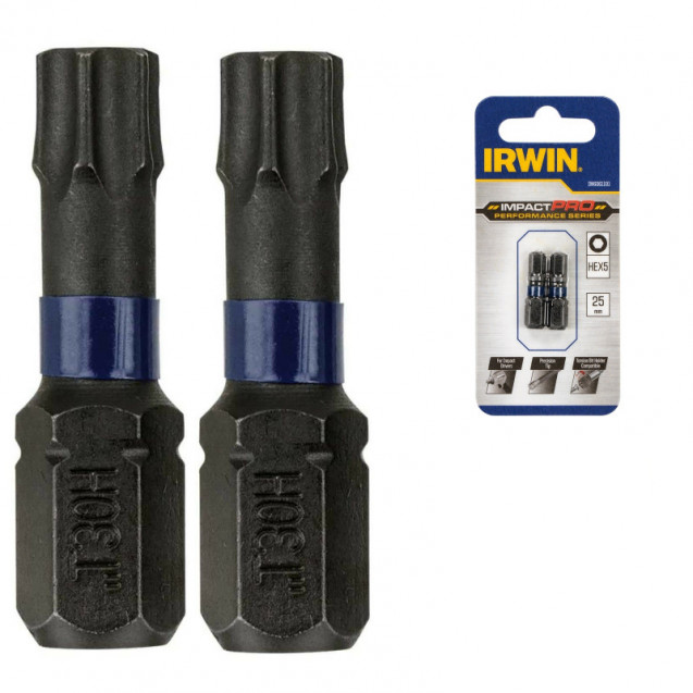 Бита IMPACT PRO 1/4"/25мм TX20 2шт, IRWIN