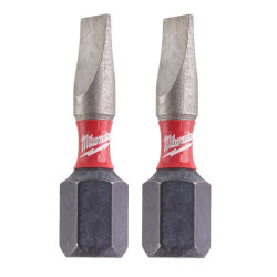 Біта SHOCKWAVE MILWAUKEE, SL1,2x6,5, 25мм, (2шт) Біта SHOCKWAVE MILWAUKEE, SL1,2x6,5, 25мм, (2шт)
