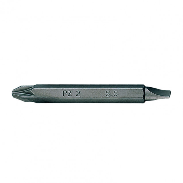 Бита торцевая 1/4" PZ2 х 5,5*0.8 L=60мм двусторонняя (уп.10) Бита торцевая 1/4" PZ2 х 5,5*0.8 L=60мм двусторонняя (уп.10)