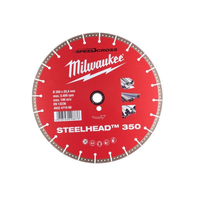 Диск алмазний Steelhead 350 MILWAUKEE,   діаметр 350мм, по металу