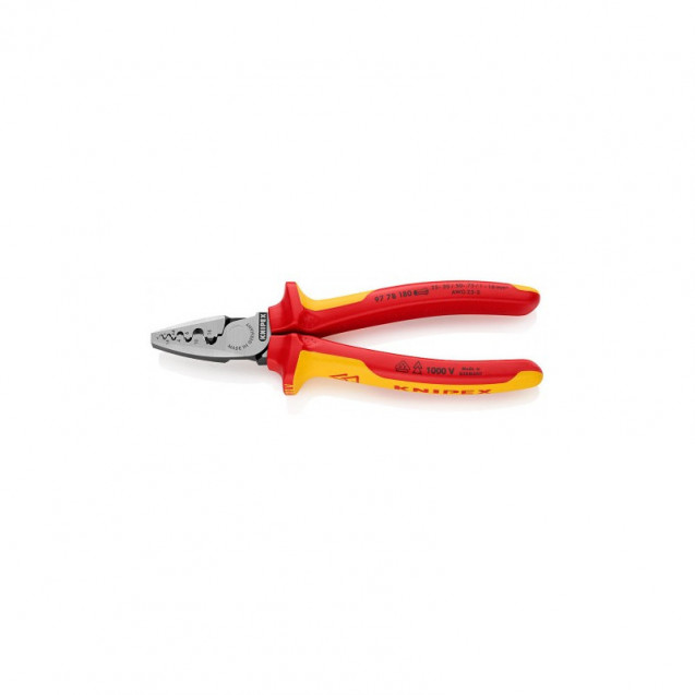 Інструмент для обжиму тонкостінних контактних гільз KNIPEX 97 78 180 Інструмент для обжиму тонкостінних контактних гільз KNIPEX 97 78 180