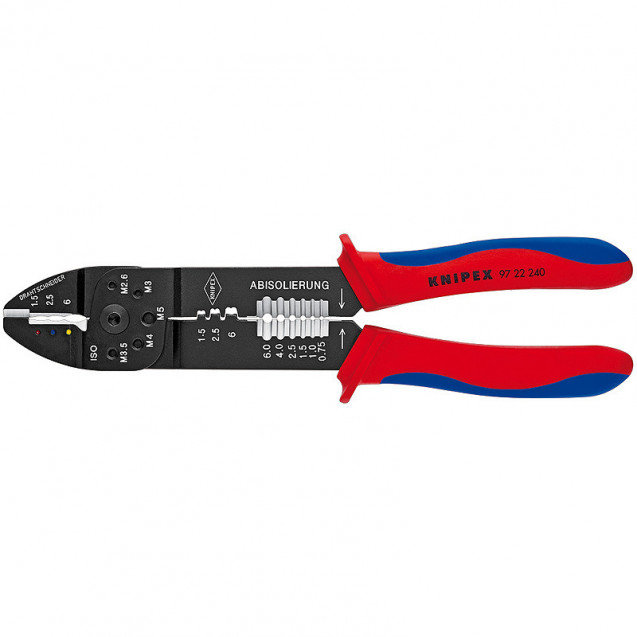 Кліщі універсальні для опресовки та зачистки KNIPEX 97 22 240 Кліщі універсальні для опресовки та зачистки KNIPEX 97 22 240