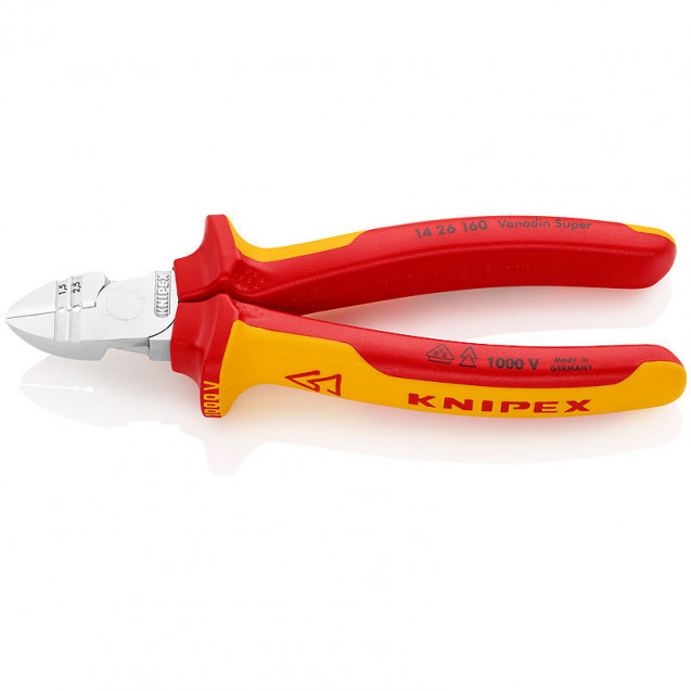 Кусачки боковые для удаления изоляции KNIPEX 14 26 160 Кусачки боковые для удаления изоляции KNIPEX 14 26 160