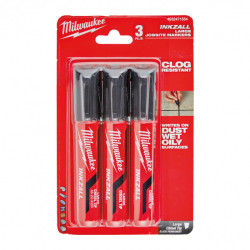 Маркер для будмайданчика InkZAll MILWAUKEE, великий (L), чорний (3шт) Маркер для будмайданчика InkZAll MILWAUKEE, великий (L), чорний (3шт)