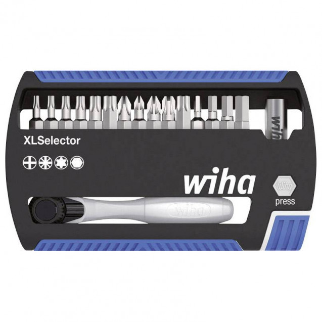 Набор бит XLSelector Torsion/Standard с трещоткой смешанный 17 шт. WIHA 36951