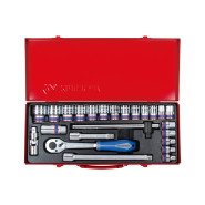 Набор торцевых головок с принадлежностями 1/2 , двенадцатигранные, 10-32 мм, 24 предмета KING TONY 4028MR