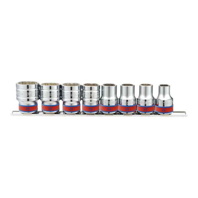 Набор головок 1/2" 8 ед. 12-ти гранные,короткие, дюймовые. на планке Набор головок 1/2" 8 ед. 12-ти гранные,короткие, дюймовые. на планке