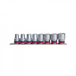 Набор торцевых головок 1/2 , шестигранные, 3/8 -7/8 , 8 предметов KING TONY 4510SR Набор торцевых головок 1/2 , шестигранные, 3/8 -7/8 , 8 предметов KING TONY 4510SR