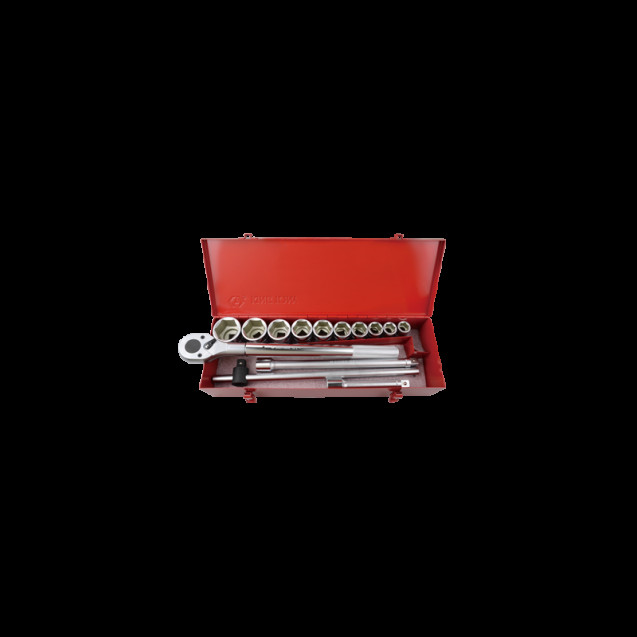 Набор головок 3/4" 14 ед. 6-ти гранные (22-50мм) с дисковой трещоткой