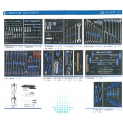 Набор  инструментов для тележки 325 пр.(Ложементы)  (EVA ложемент)