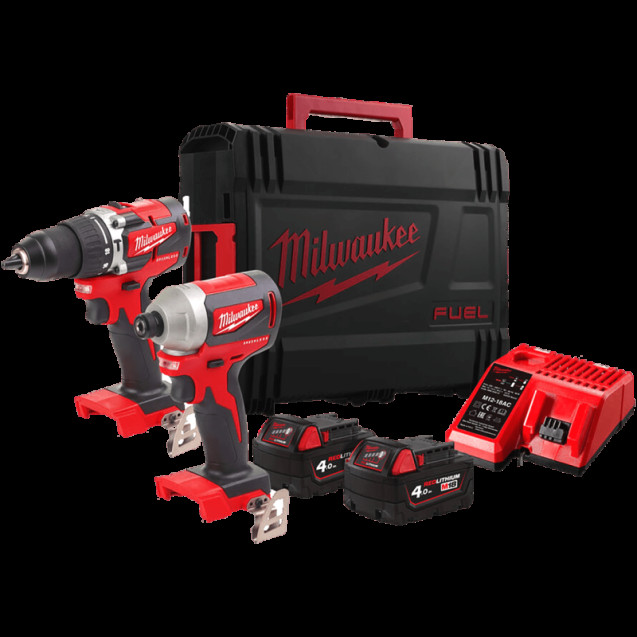 Набор из двух инструментов аккумуляторных бесщеточных M18 CBLPP2A-402C MILWAUKEE Набор из двух инструментов аккумуляторных бесщеточных M18 CBLPP2A-402C MILWAUKEE